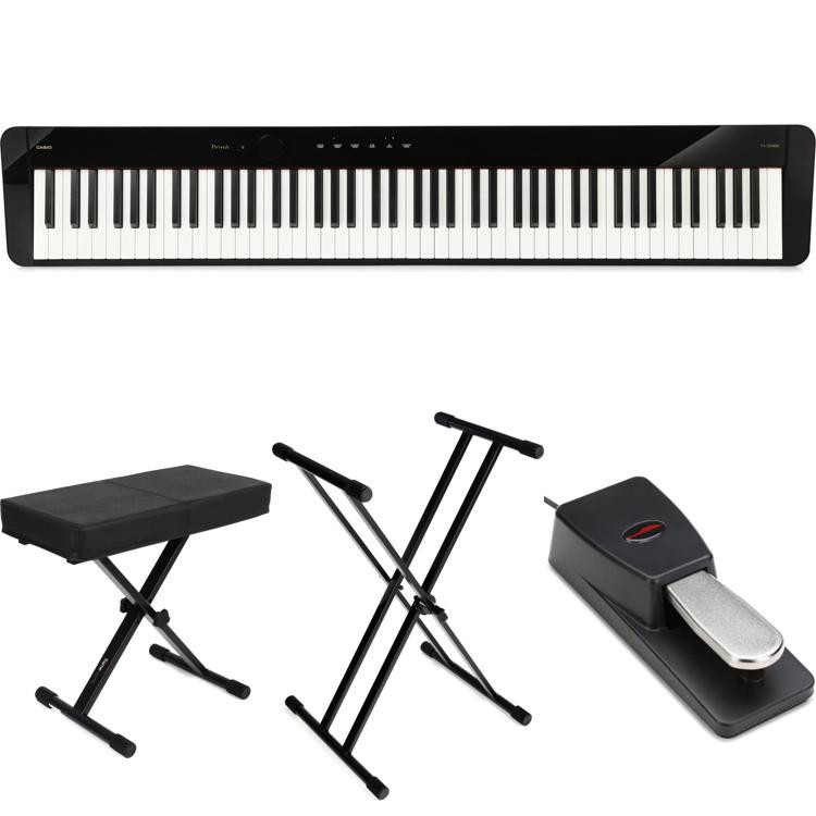 Casio Privia Px S Digital Piano Essentials Bundle Black Sweetwater