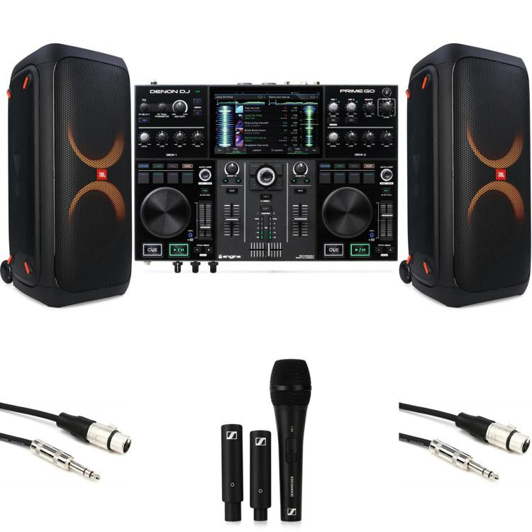 Denon Dj Rechargeable Dj Bundle With Prime Go Dj System A Pair Of Jbl