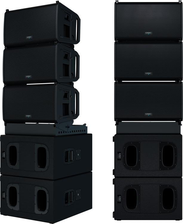 QSC Triple LA112 2 400W 12 Inch Active Line Array Speaker And Dual