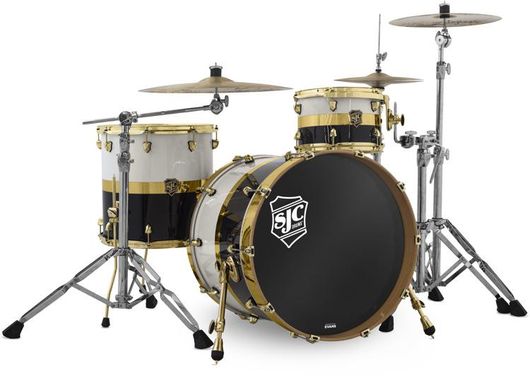 Sjc Custom Drums Paramount Series Piece Shell Pack Tuxedo Stripe