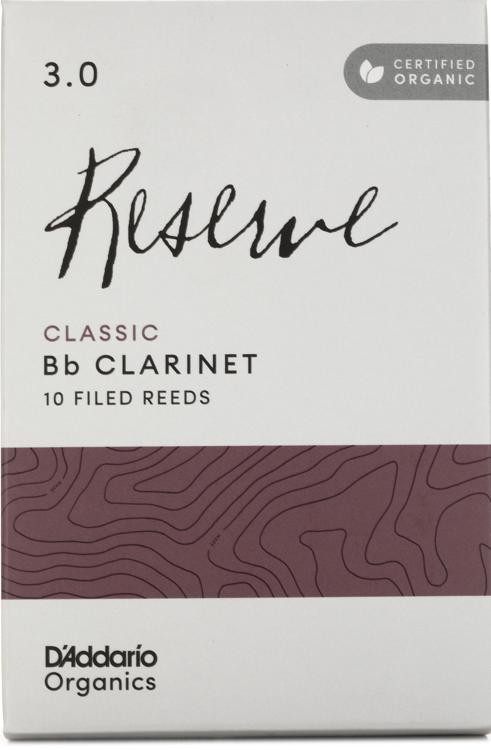 D Addario Organics Reserve Classic Bb Clarinet Reeds 3 0 10 Pack