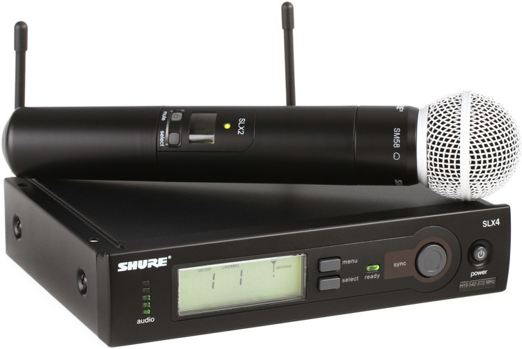 Shure Slx Sm Handheld Wireless Microphone System H Band