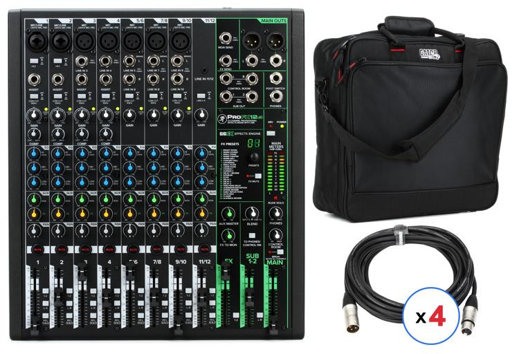 Mackie Profx V Channel Mixer With Usb And Effects Bundle Sweetwater