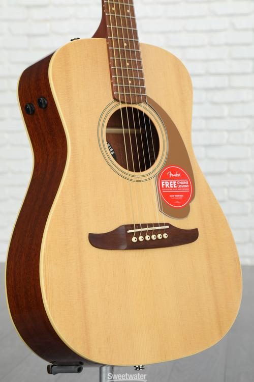 Fender Malibu Player Acoustic Electric Guitar Natural Sweetwater