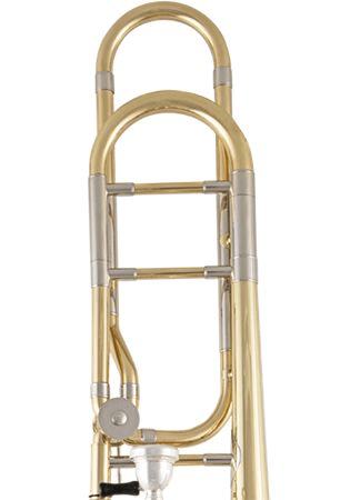 Bach Intermediate F Attachment Trombone Clear Lacquer With Dual