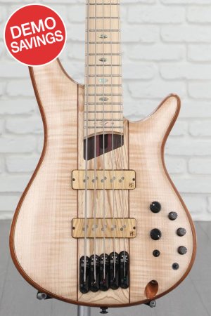 Photo of Ibanez Premium SR5FMDX2 5-string Bass Guitar - Natural Low Gloss