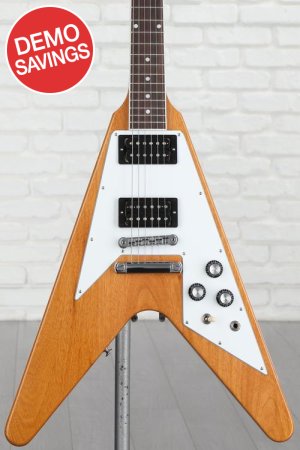 Photo of Gibson 70s Flying V Electric Guitar - Antique Natural