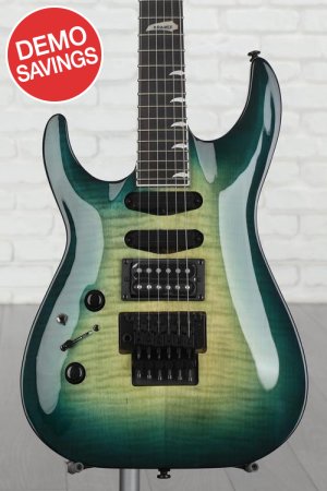 Photo of Kramer SM-1 Figured Left-handed Electric Guitar - Caribbean Blue Perimeter
