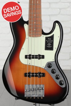 Photo of Fender Player Plus Active Jazz Bass V - 3-tone Sunburst with Pau Ferro Fingerboard