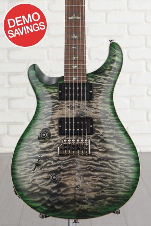 Photo of PRS Wood Library Custom 24 Left-handed Electric Guitar - Charcoal Jade Burst, 10-Top