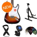 Photo of Squier Affinity Stratocaster Essentials Bundle - 3-color Sunburst with Indian Laurel Fingerboard