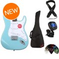 Photo of Squier Bullet Strat HT Essentials Bundle - Tropical Turqoise with Indian Laurel Fingerboard