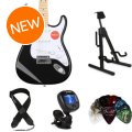 Photo of Squier Affinity Stratocaster Essentials Bundle - Black with Indian Laurel Fingerboard