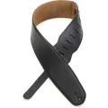 Photo of Levy's M4GF 3.5-inch Padded Garment Leather Bass Strap - Black