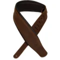 Photo of Levy's PM32CH-BRN 3" Wide Garment Leather Guitar Strap - Brown Sweetwater Exclusive