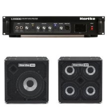 Hartke LH1000 1000瓦的低音的头1000瓦4 x10”和500瓦1 x15”HyDrive低音橱柜? >