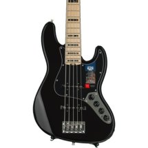 Review The Fender American Elite Jazz Bass V Black Maple Fingerboard Sweetwater