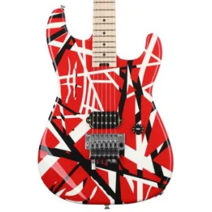 EVH Striped Series - Red with Black and White Stripes | Sweetwater