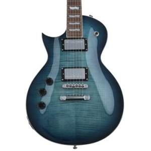ESP LTD EC Series EC-256FM Flamed Maple Top Electric Guitar with ChromaCast Hard Case & Accessories Cobalt Blue 