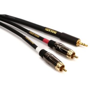 Mogami Gold 3.5 2 RCA 03 Accessory Cable - 3.5mm TRS Male to Dual RCA Male  Left/Right - 3 foot