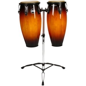 Vintage Sunburst Meinl Percussion HC512VSB Headliner Series 11-Inch and 12-Inch Conga Set With Basket Stands 
