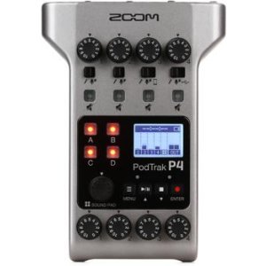 Zoom PodTrak P4 4-input Ultimate Recorder for Podcasting 