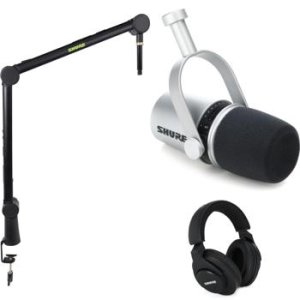 Shure MV7K USB Podcast Microphone Bundle with Desktop Boom