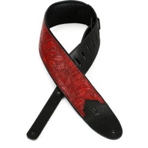 Levy's M4WP-001 3 Embossed Leather Guitar Strap - Palm Jade