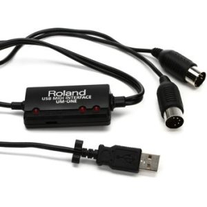 Roland UM-ONE-MK2 One in Two Out Midi Cable & Apple Lightning to USB3 Camera Adapter 