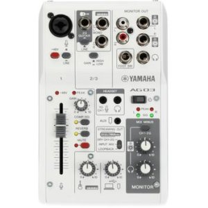 Yamaha AG03 – Table de mixage polyvalente avec interface USB audio pour le  streaming et l'enregistrement – bland