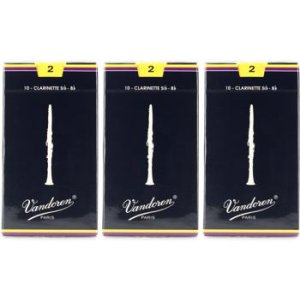 Vandoren CR153 Contrabass Clarinet Traditional Reeds Strength 3; Box of 5 