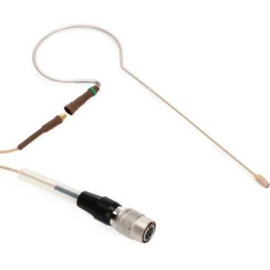 Countryman E6 Directional Earset Microphone for Speaking with 1mm Cable and  cW-style Connector for Audio-Technica Wireless - Light Beige