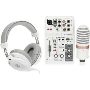 Yamaha AG03Mk2 LSPK USB Loopback Livestreaming Kit - White