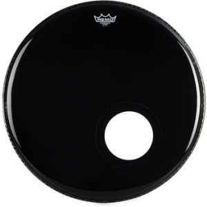 Remo Black Powerstroke P3 22 Inch Drum Head w/5 Black Dynamo Installed 