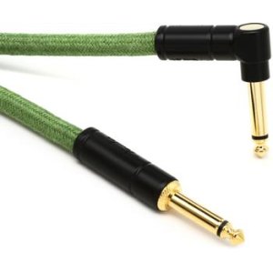 Hemp Instrument Cable 3m 10 ft Green - STR/ANG Fender® Festival