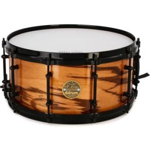 ddrum Dios Maple Snare - 6.5 x 14 inch - Natural Zebra Wood