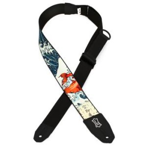 Levy's Polyester Guitar Strap (Cherry Blossoms and Snow)