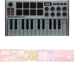 Akai MPK Mini Mk3 GREY SE Mini Keyboard Controller - SCMS, Inc