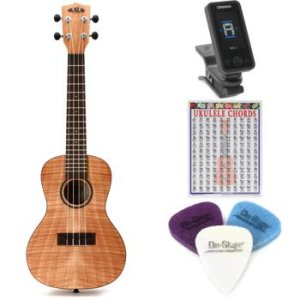 Kala KA-CEM Exotic Mahogany Concert Ukulele - Amber Satin | Sweetwater