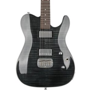 G&L Tribute ASAT Deluxe Carved Top Electric Guitar - Trans Black ...