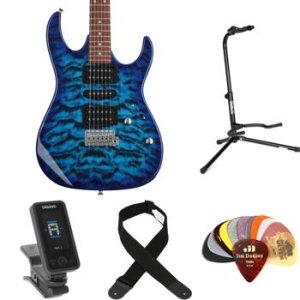 Ibanez GRX70QATBB Guitare électrique Bleu : : Instruments de  musique, scène et studio