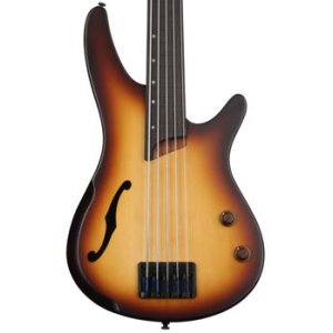 Ibanez SRH505F Fretless Bass Guitar - Natural Browned Burst Flat 