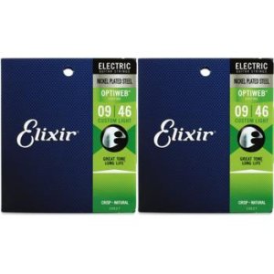 Elixir Strings 19027 Optiweb Electric Guitar Strings - .009-.046