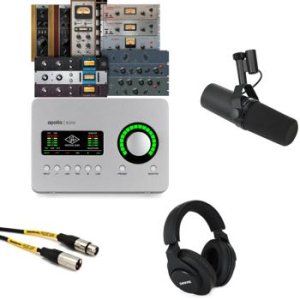 Yellowtec 2-Person Complete Podcasting Bundle with Shure SM7B Dynamic  Microphones & Apogee Duet 3 Audio Interface, Medium (Silver)