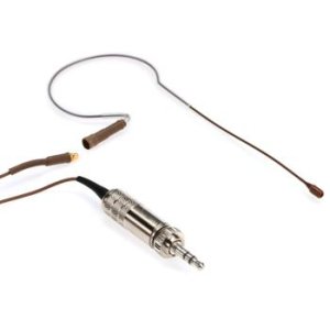 Countryman E6 Directional Earset Microphone for Speaking with 2mm Cable and  3.5mm Connector for Sennheiser Wireless - Cocoa