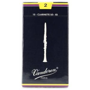 Vandoren CG100B Clarinet Cork Grease and Vandoren CR102 Bb Clarinet Traditional Reeds Strength 2; Box of 10 Bundle 