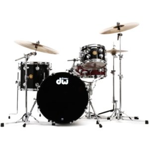 DW Collector's Jazz Mahogany/Gum 3-piece Shell Pack - Black