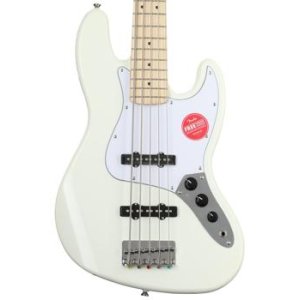 Squier Affinity Series Jazz Bass V - Olympic White with Maple