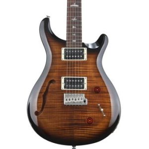 PRS SE Custom 22 Semi-hollow Electric Guitar - Black Gold Burst