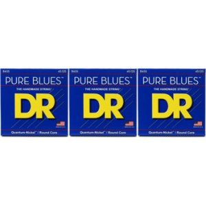 DR Strings PB5-45 Pure Blues Quantum-nickel/Round Core Bass Guitar